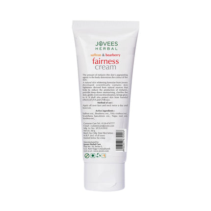 Jovees Herbal Saffron & Bearberry Fairness Face Cream -60g