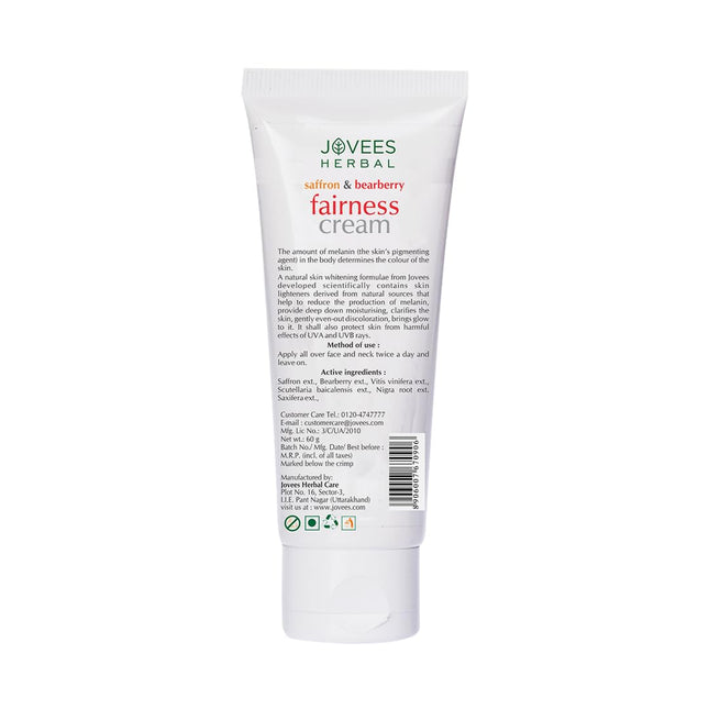 Jovees Herbal Saffron & Bearberry Fairness Face Cream -60g
