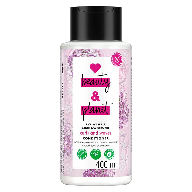 Love Beauty And Planet Rice Water & Angelica Seed Oil Silicone-Free Curl & Waves Conditioner-400ml