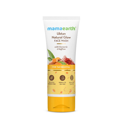 Mamaearth Ubtan Natural Glow Face Wash with Turmeric & Saffron For Men & Women | 100 ml