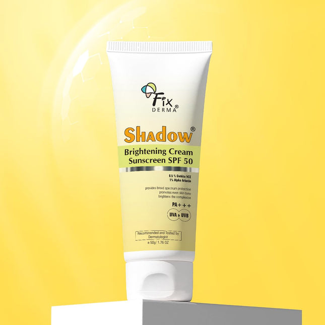 Fixderma Shadow Brightening Sunscreen SPF50 PA+++ with 1% Alpha Arbutin-50GM