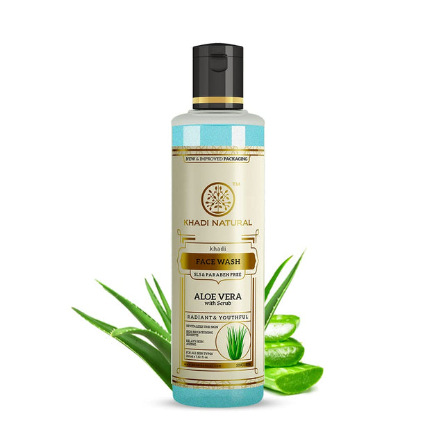 Khadi Natural Aloe Vera Face Wash with Scrub - 210ml