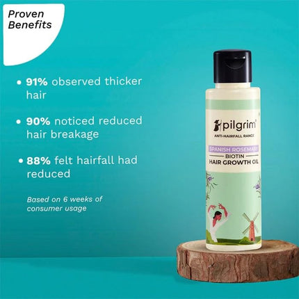 Pilgrim Spanish Rosemary & Biotin HairGrowth Oil-100ml