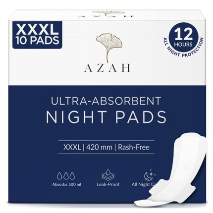 Azah Sanitary Pads for Women XXXL Night Pads