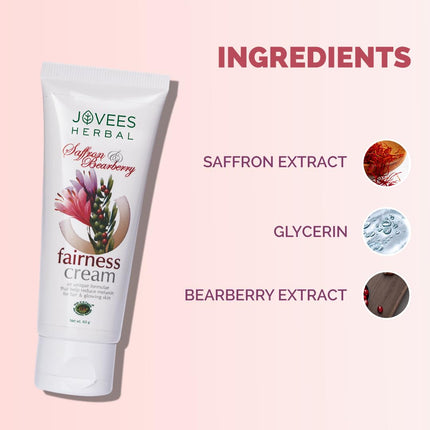 Jovees Herbal Saffron & Bearberry Fairness Face Cream -60g