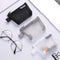 Portable Square Mesh Storage Bag,Zippered Mesh Cosmetic Bag,Small Square Mesh Coin Purse Travel Storage Carry Pouch, Grey+Black+White, Transparent 3pcs