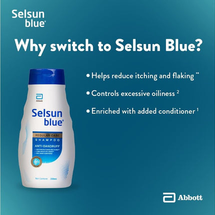Selsun Blue Regular Care Shampoo for Men and Women -200 ml