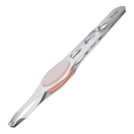 Vega Tweezer with Rubber Grip, Square Tip