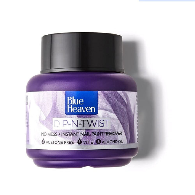 Blue Heaven Dip-N-Twist Nail Polish Remover, Infused with Vitamin E and Almond Oil,-40ml