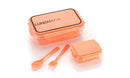 Kids Lunch Box - Classic Transparent Tiffin Box Unbrackble Plastic Microwave Safe 2 Compartment Lunch Tifin Set with Leak Proof Lid for Travelling, School,Office-Color May Vary (Pack of 1)