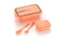 Kids Lunch Box - Classic Transparent Tiffin Box Unbrackble Plastic Microwave Safe 2 Compartment Lunch Tifin Set with Leak Proof Lid for Travelling, School,Office-Color May Vary (Pack of 1)