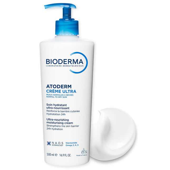 Bioderma Atoderm Creme Moisturizer with Niacinamide Hyaluronic Acid & Ceramides-500ml