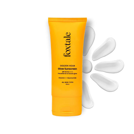 FoxTale Vitamin C & Niacinamide Glow Sunscreen Spf 50 Pa++++ Men&Women, All Skin Types - 50 Ml