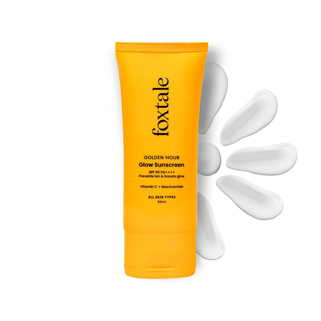 FoxTale Vitamin C & Niacinamide Glow Sunscreen Spf 50 Pa++++ Men&Women, All Skin Types - 50 Ml