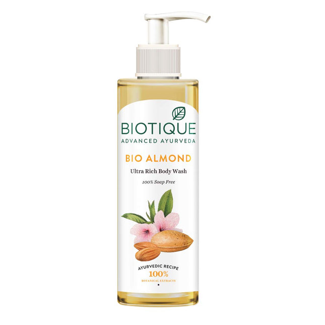 Biotique Almond Oil Ultra Rich Body Wash for All Skin Types | 200mL