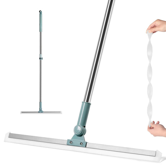 Multifunction Magic Broom,Silicone Floor Squeegee Broom with Long Handle,Scraping Besom for Floor Bathroom Kitchen Shower Tile Pet Hair (Silicon)
