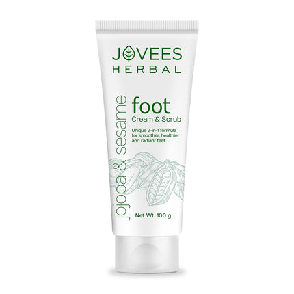 Jovees Herbal Foot Care Cream & Scrub for Men & Women - 100g