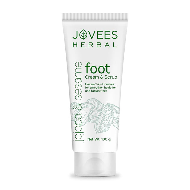Jovees Herbal Foot Care Cream & Scrub for Men & Women - 100g