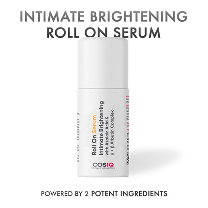Cos-IQ Intimate Brightening Roll-On Serum | With Azelaic Acid & Alpha + Beta Arbutin Complex | 40ml