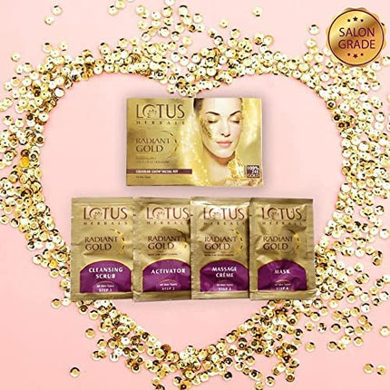 Lotus Herbals Radiant Gold Cellular Glow 1 Facial Kit -37G