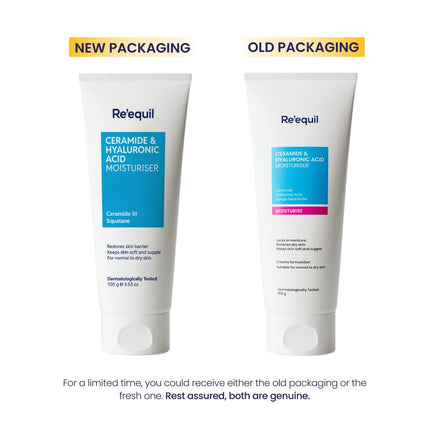 RE' EQUIL Ceramide & Hyaluronic Acid Moisturiser-100gm