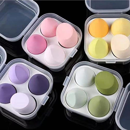 Midazzle Ultra soft Professional Beauty Blender Set for Face Makeup Multicolor Set of 4