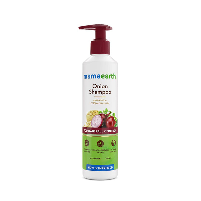 Mamaearth Onion Shampoo for Hair Growth and Hair Fall Control For Men & Women