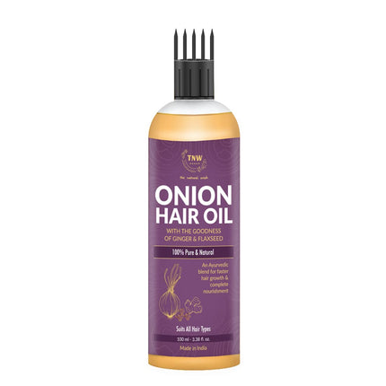 TNW-THE NATURAL WASH Onion Hair Oil With Onion Extract, Jojoba, Olive & Flax Seed Oil-100ml