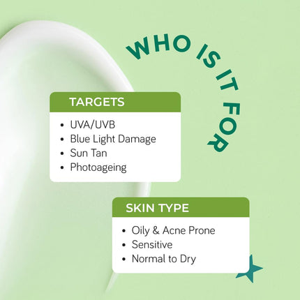 Moody AcneXpert Ultra Matte Dry Touch Sunscreen Gel with Niacinamide & Green Tea -50ML