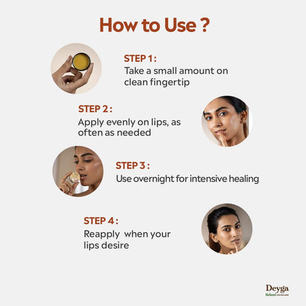 Deyga Shea Butter Lip Balm | Tinted Lip Care | For Dry & Chapped Lips