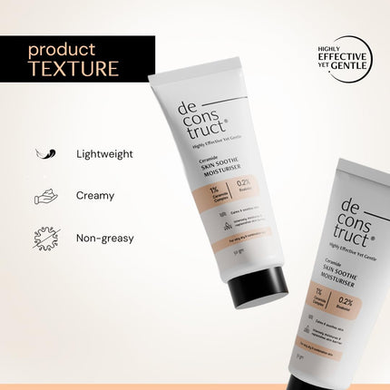 Deconstruct Skin Soothe Moisturizer | 1% Ceramides + 0.2% Bisabolol-50gm