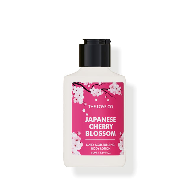THE LOVE CO. Japanese Cherry Blossom Perfume Body Lotion | Niacinamide, Cocoa Butter & Shea Butter-50ml
