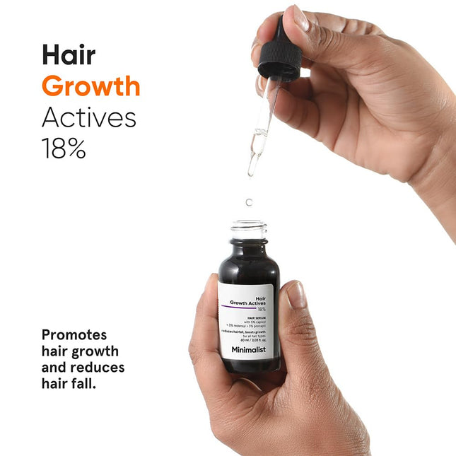 Minimalist Hair Growth Serum With 3% Redensyl, 3% Anagain, 3% Procapil, 5% Capixyl & 4% Baicapil 18%-60ml