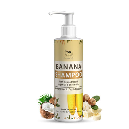 TNW-THE NATURAL WASH Banana with Banana, Argan Oil & Coconut Oil  shampoo - 200ml