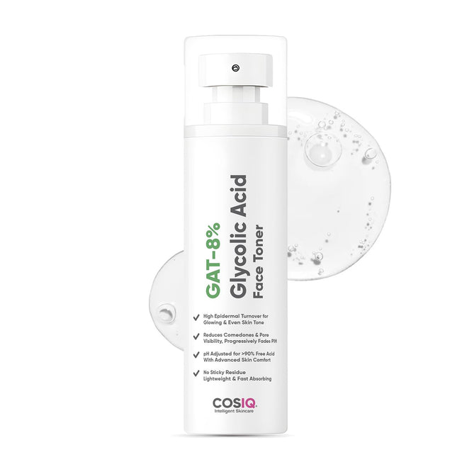 COSIQ GAT-8% Glycolic Acid Face Toner | 100 ml