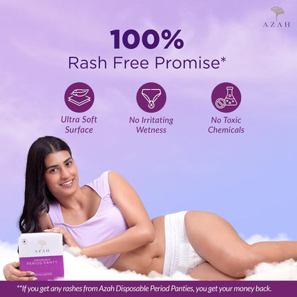 Azah Period Panty for Girls [L-XL, Pack of 5]