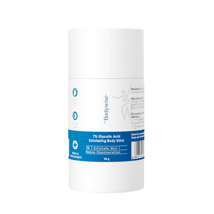 Be Bodywise 7% Glycolic Acid Face & Body Stick | With 0.5% Salicylic Acid & Shea Butter | 30g