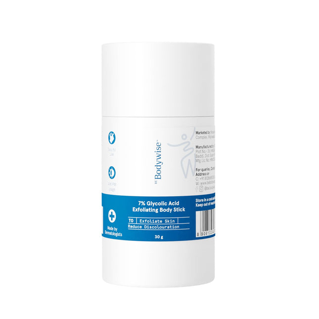 Be Bodywise 7% Glycolic Acid Face & Body Stick | With 0.5% Salicylic Acid & Shea Butter | 30g