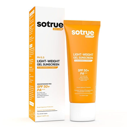 Sotrue Lightweight Gel Sunscreen SPF 50+ PA+++ for Face-50ml