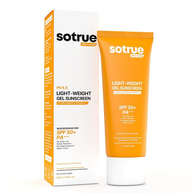 Sotrue Lightweight Gel Sunscreen SPF 50+ PA+++ for Face-50ml