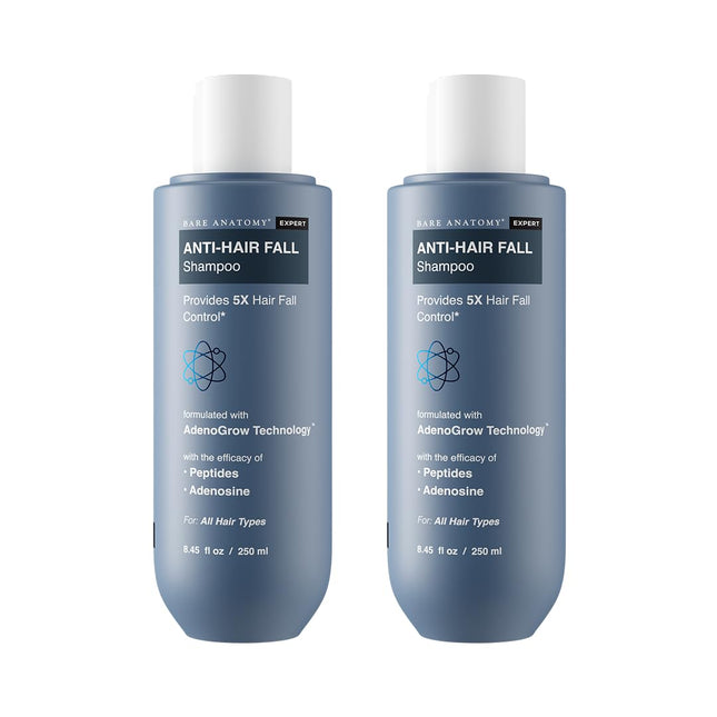 Bare Anatomy Hair Fall Control Shampoo Adenosine & Peptides 250ml (Pack of 2)