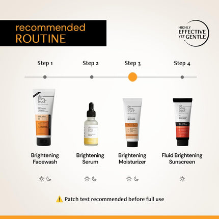 Deconstruct Brightening Face Cream | 5% Niacinamide + 1% Kojic Acid + 5%VitaminC + VitaminE Pack of 2