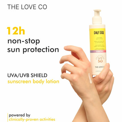 THE LOVE CO Sunscreen Body Lotion SPF 50 PA++++ - Broad Spectrum UVA & UVB- 200ml (Pack of 2)