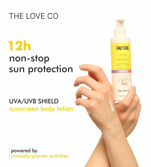 THE LOVE CO Sunscreen Body Lotion SPF 50 PA++++ - Broad Spectrum UVA & UVB- 200ml (Pack of 2)