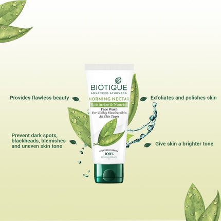 Biotique Morning Nectar Moisturize & Nourish Face Wash All Skin Types-150ml
