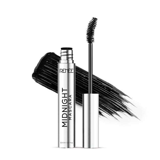 RENEE Midnight Mascara with Unique 360-Degree Wand | Darkest Black