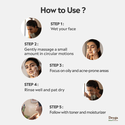 Deyga Charcoal Face Wash All Skin Types (100ml)