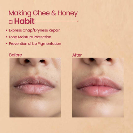 Nat Habit Lip Balm Fresh Beetroot Squalane 8gm Lip Butter With Desi Ghee & Raw Honey