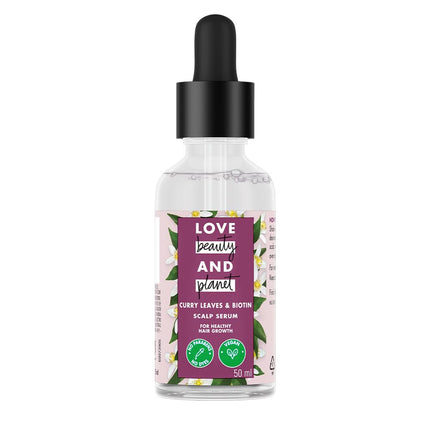 Love Beauty & Planet Curry Leaves & Vegan Biotin, Hair Growth Scalp Serum 50ml