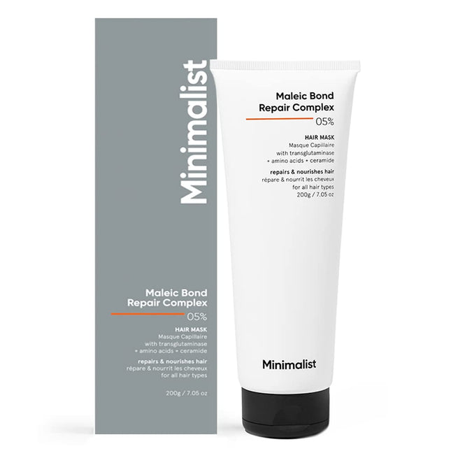 Minimalist Hair Mask Maleic Bond Repair Complex 05% with Transglutaminase, Amino Acids & Ceramides -200gm